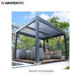 Warren 12x14 Louvered Roof Pergola With Patio Aluminum Canopy